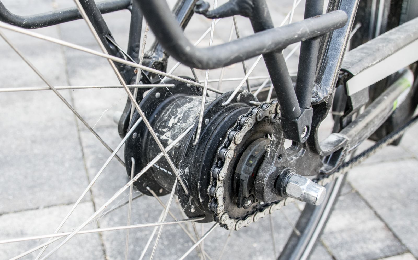 Shimano Nexus-Nabenschaltung bei einem Kalkhoff-Pedelec.