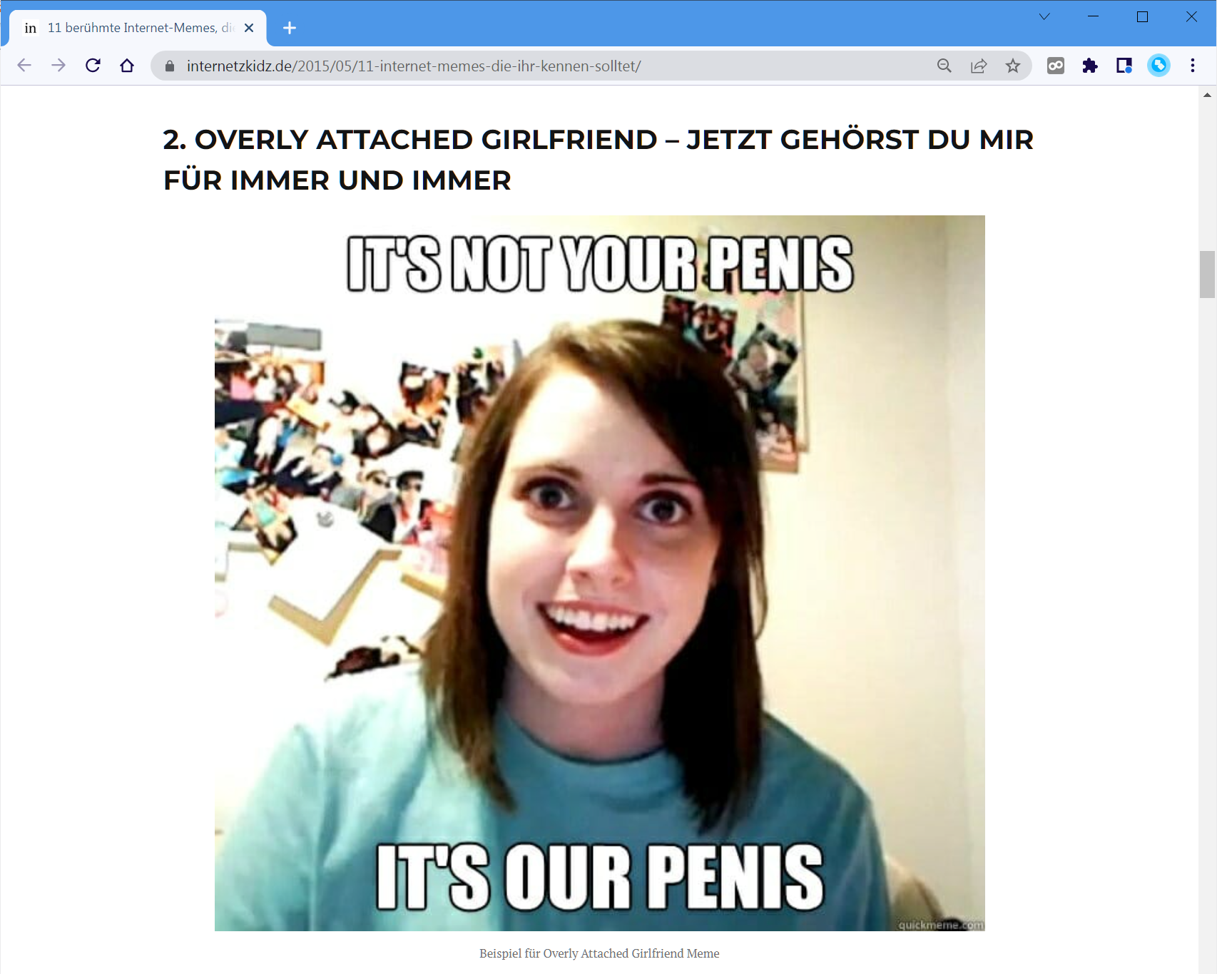 Meme mit dem overly attached Girlfriend