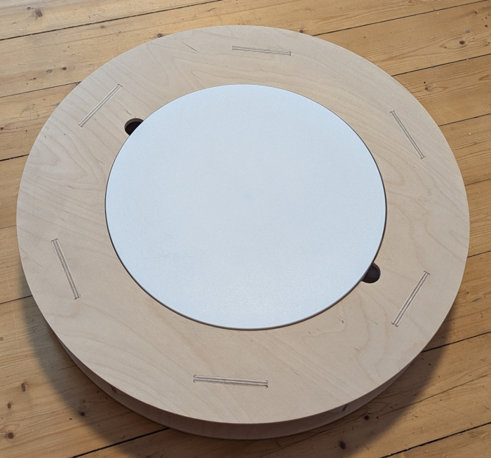 Werbevitrine mit Drehscheibe selbstgebaut