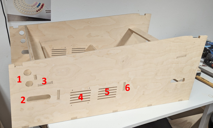 Zusammenstecken des Kastens