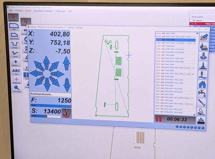 Fräsen der Seitenteile