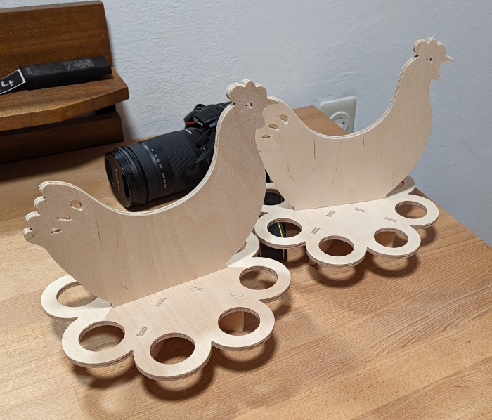 Huhn‑Eierständer Holzmodell